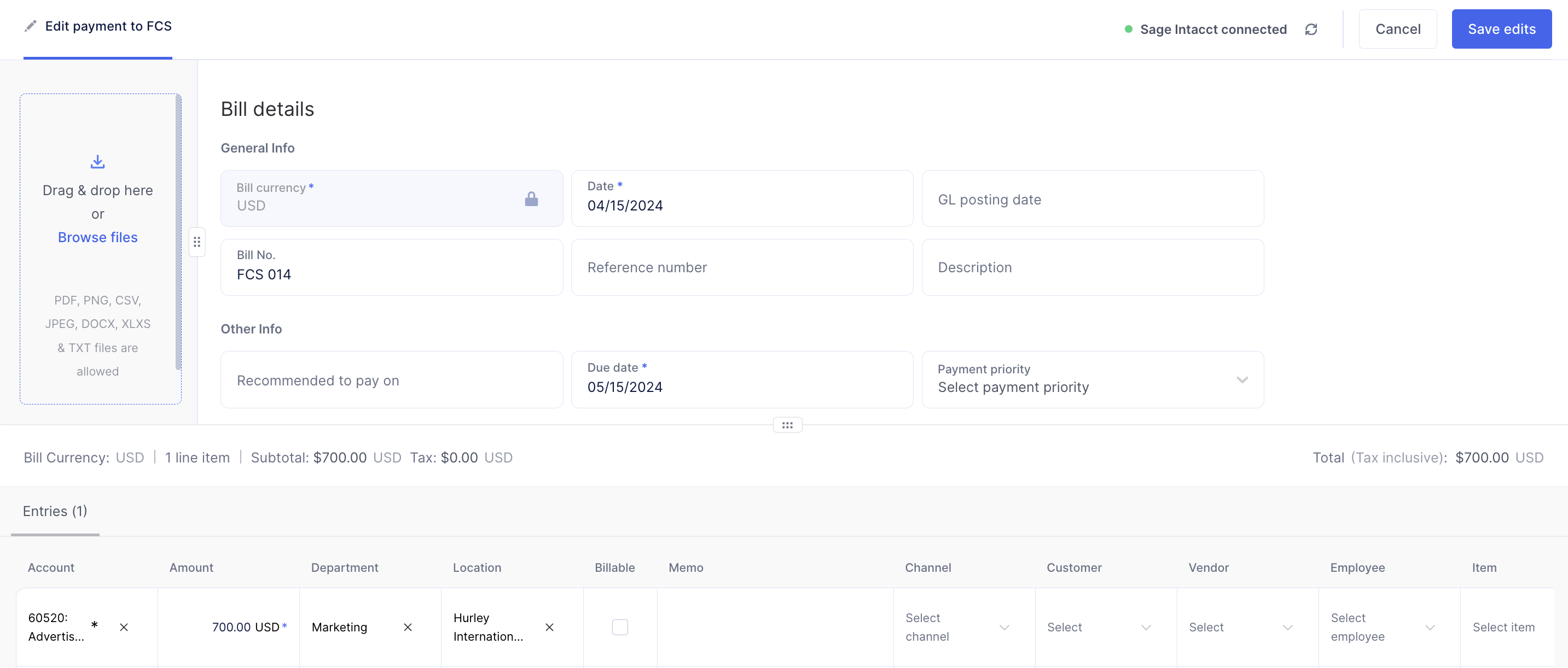 Screenshot - Edit Payable - Bill Details.png