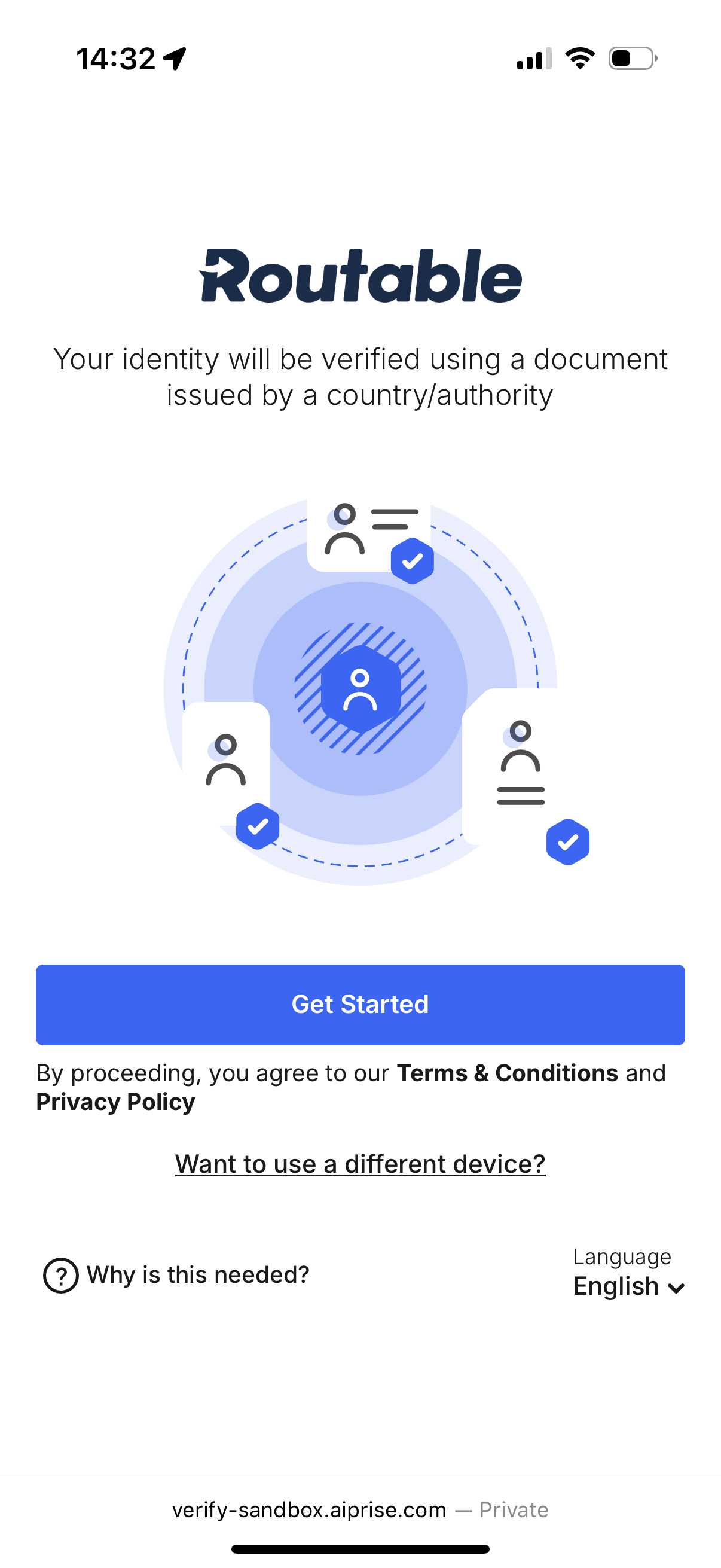 Get started verifying your identity