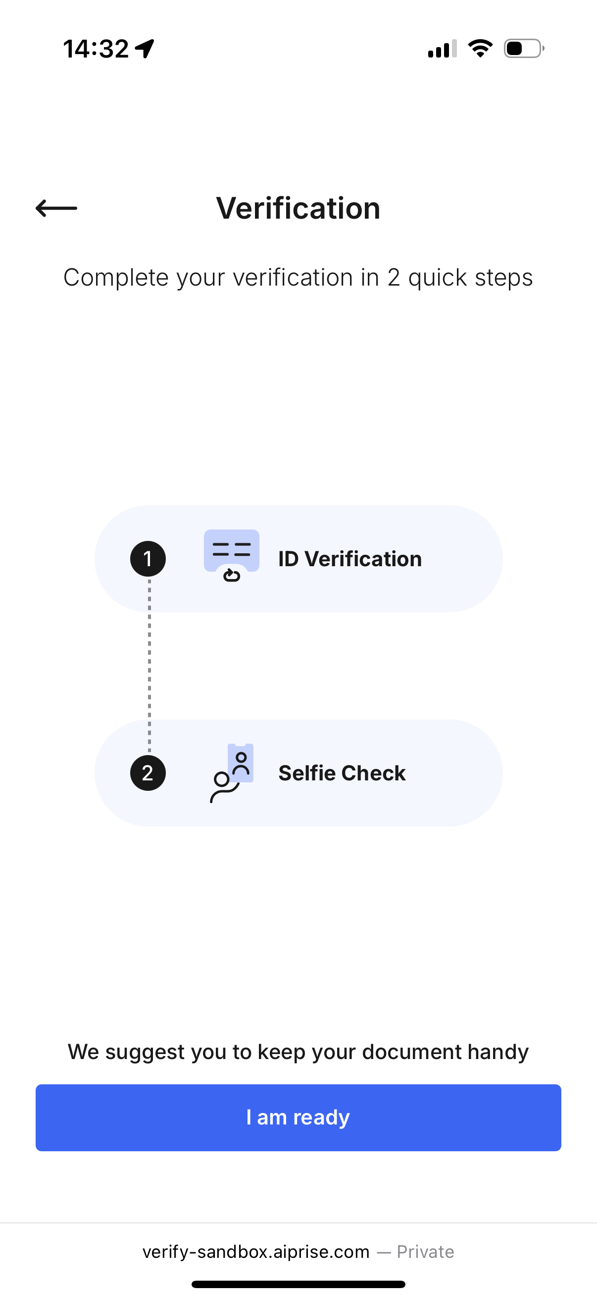 Introduction to the verification steps